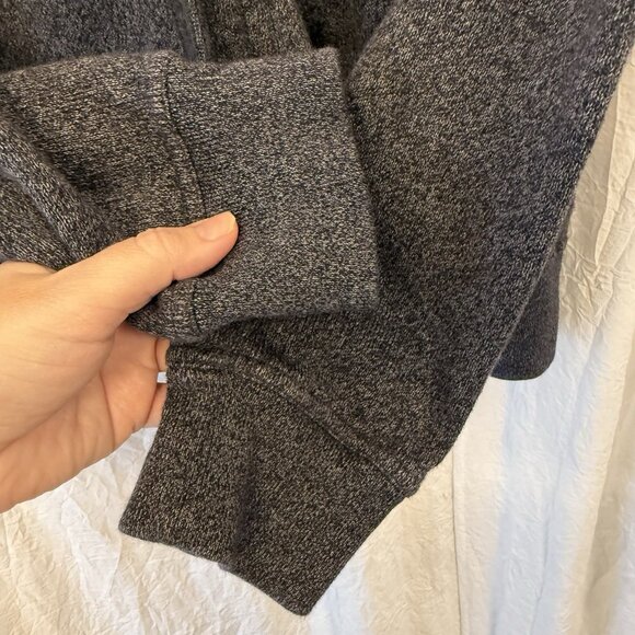 Banana Republic Jacket Mens Large Charcoal Gray Wool Blend Zip & Button Front - Picture 5 of 10